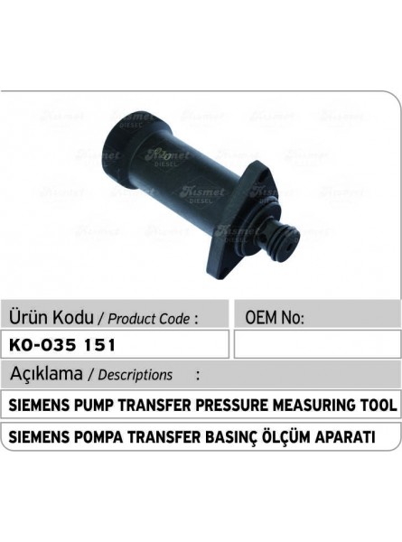 Siemens Pump Transfer Pressure Measuring Tool 010